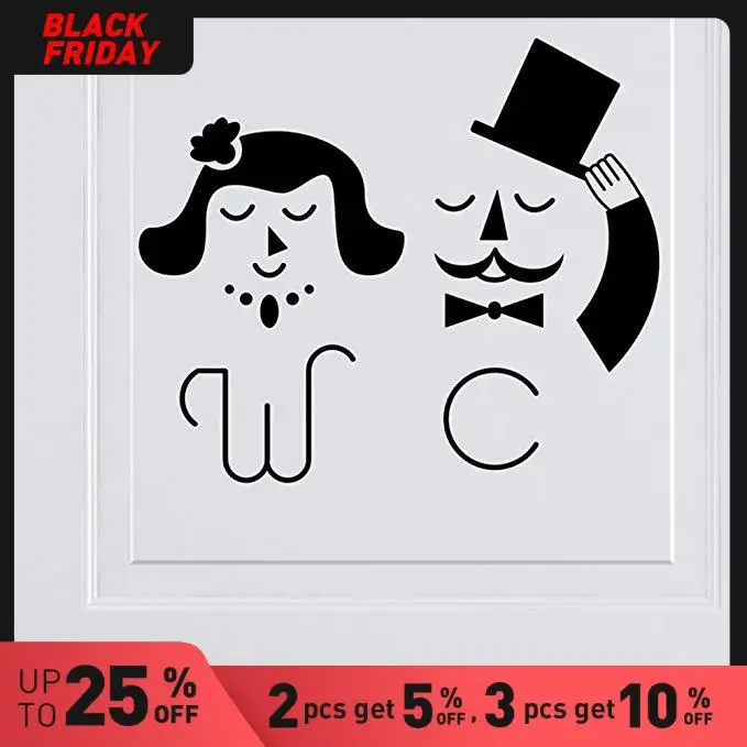 NEW WC Art Sticker Waterproof Wall Stickers For Home Decor Decals for Toilet Decorative | Дом и сад