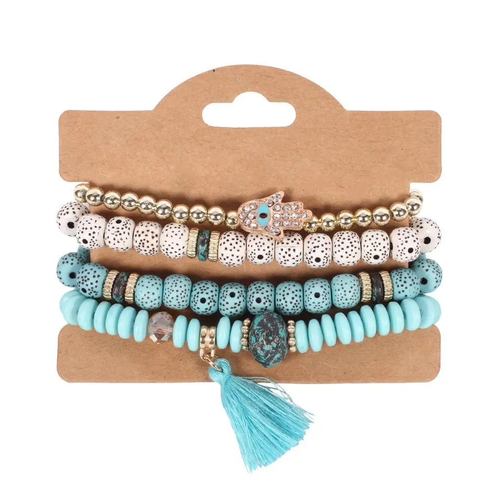 Женские винтажные браслеты Bodhi богемные с искусственным жемчугом и бусинами