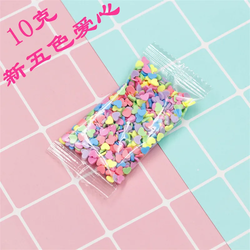 10g Fruit Fimo Bead Charms for Slime Accessories Fluffy DIY Decoration Addition Slime Clound Sand Toys Filler Glitter Clear Set - Цвет: 7