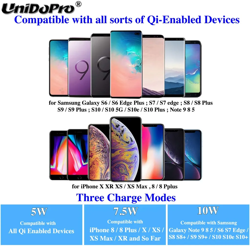 Быстрое беспроводное зарядное устройство Pad для Elephone E10 / PX Pro A6 Max U P9000 Qi