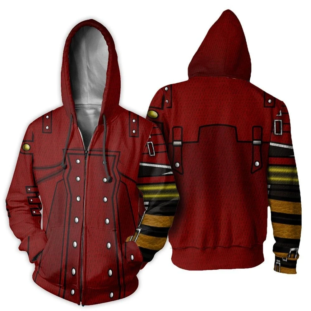 anime cosplay female New Anime Trigun Vash The Stampede Cosplay Costumes Sweatshirt Street Sports Teens Zipper Hoodies Sportswear Hooded Jacket Top pirate costume women