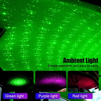 

Car USB Star Light Starry Sky Light Flexible Romantic Mini Car Interior Decoration Light Projection Light GHS99