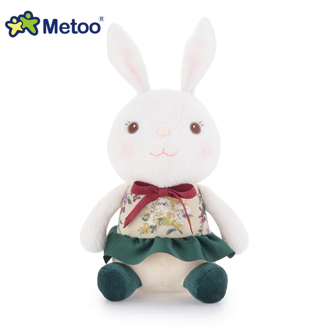 В штучной упаковке Metoo Кукла Kawaii плюшевая мягкие игрушки в виде животных с плюшевой набивкой для малышей и детей постарше, игрушки для детей, для мальчиков и девочек, для дня рождения, Рождества, ангел кролик - Цвет: 27cm  L