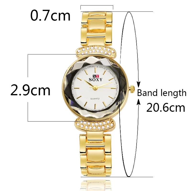 Топ брендовые роскошные часы с золотым браслетом ультра-тонкий женский чехол из сплава из нержавеющей стали женские часы с бриллиантами