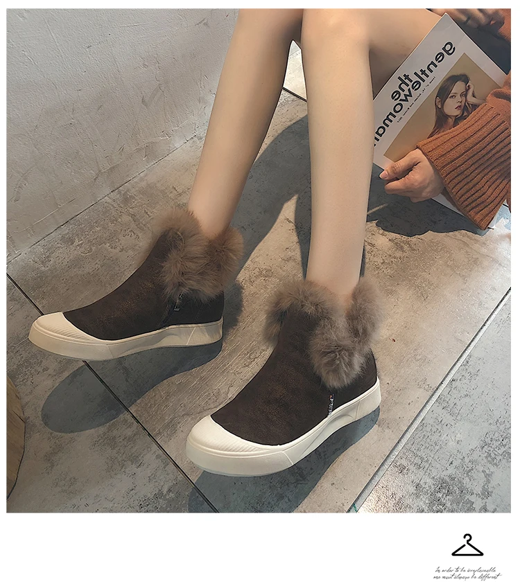 Новые кожаные ботинки; женские зимние ботильоны; коллекция года; модные Нескользящие женские кроссовки; теплая плюшевая повседневная женская обувь на плоской подошве