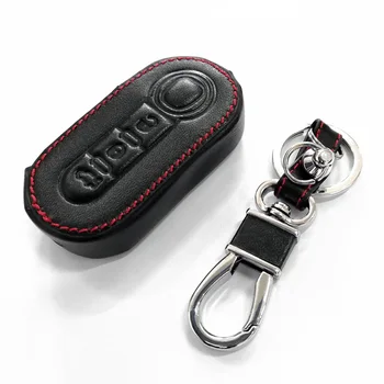 

1pc Key Covers Protector Shell Black Accessory Folding Remote Case Holder For FIAT 500 3 Buttons New