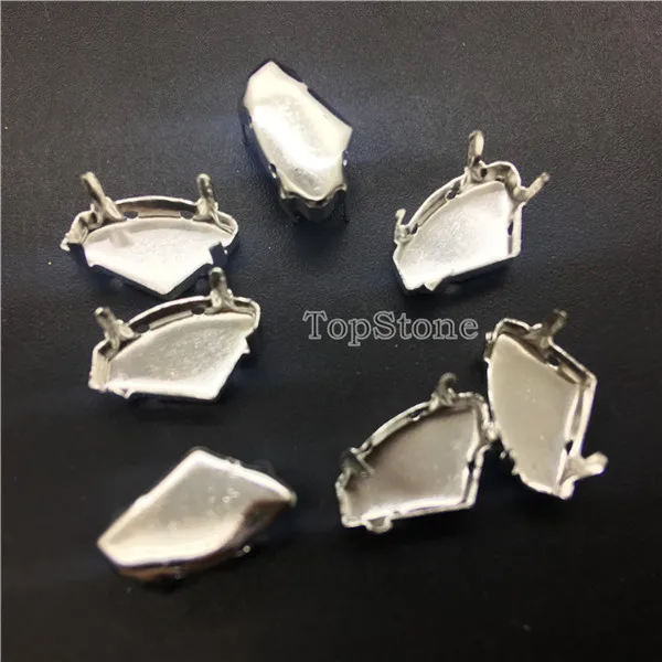 TopStone K9 кристалл 9x14 мм Галактический топор горный хрусталь смешанные цвета Высокое качество точечное стекло камень - Цвет: silver claw