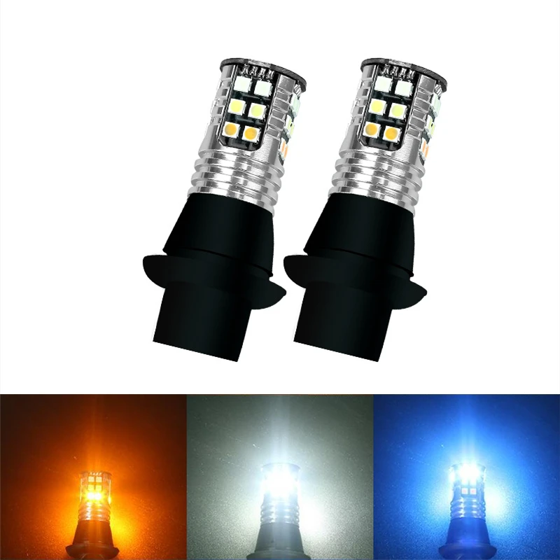 

2pcs LED DRL Turn Signal Lights 3030 Daytime Running Lights with Turn Signals Lights 1156 Bau15s Ba15s T20 3156 7440 Car DRL