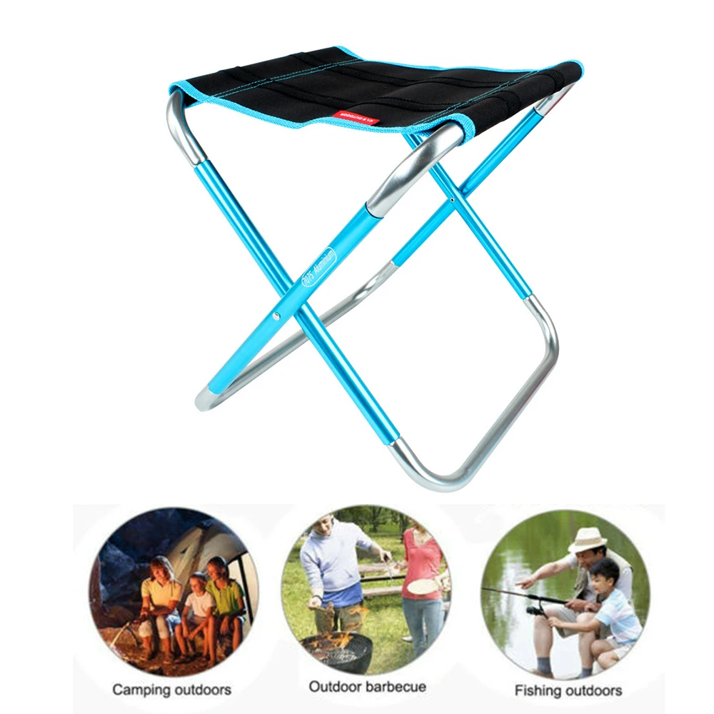 

Folding Camping Chair Foldable Fishing Chair Lightweight Picnic Aluminium Cloth Outdoor Portable Easy To Carry Outdoor Furniture
