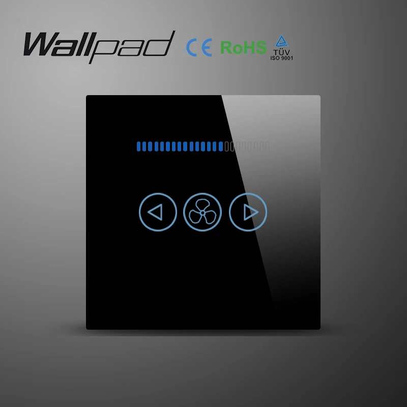 Стеклянная панель Wallpad стандарта ЕС Великобритании Новинка 220 В Регулируемый