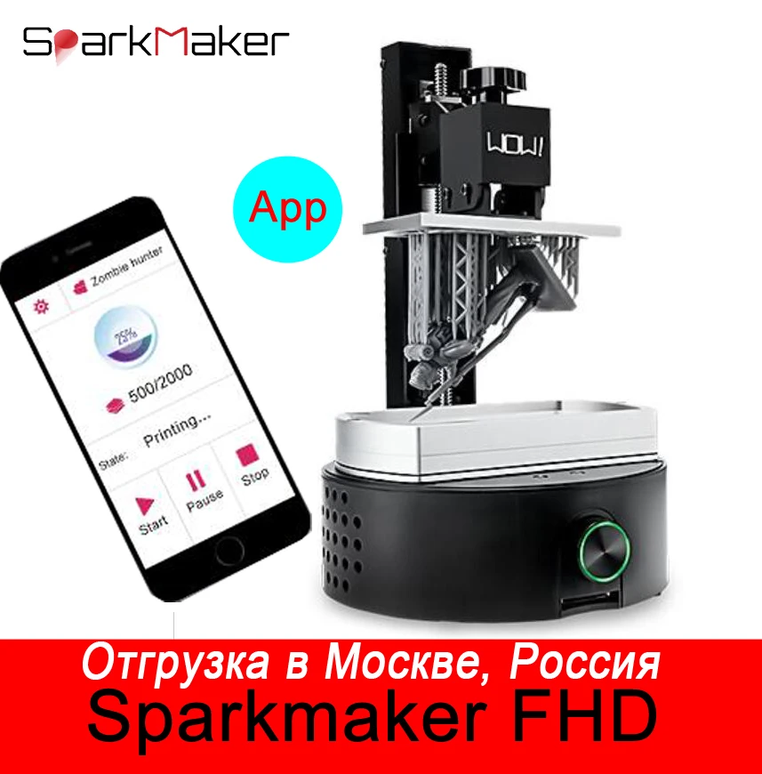 

Sparkmaker FHD 3D Printer Uv Resin Printer 405um High Presicion Desktop SLA DLP LCD 3D printer For Jewelry Impresora cheap