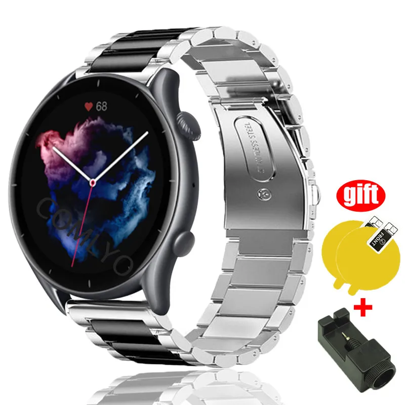 

Metal Band For Huami Amazfit GTR3 GTR 3 Pro Smart Watch Strap Classic Fashion Sports Bracelet GTR 3 Pro Screen Protector Film