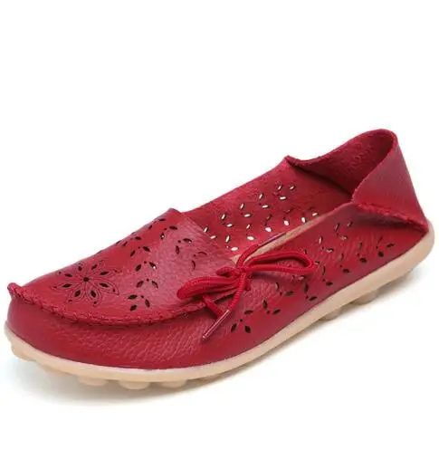 red laceup cut-out Распродажа; женская обувь на плоской подошве из спилок с мягкой подошвой; сезон лето-осень; женские повседневные Лоферы без застежки; женская обувь на плоской подошве - Цвет: red laceup cut-out