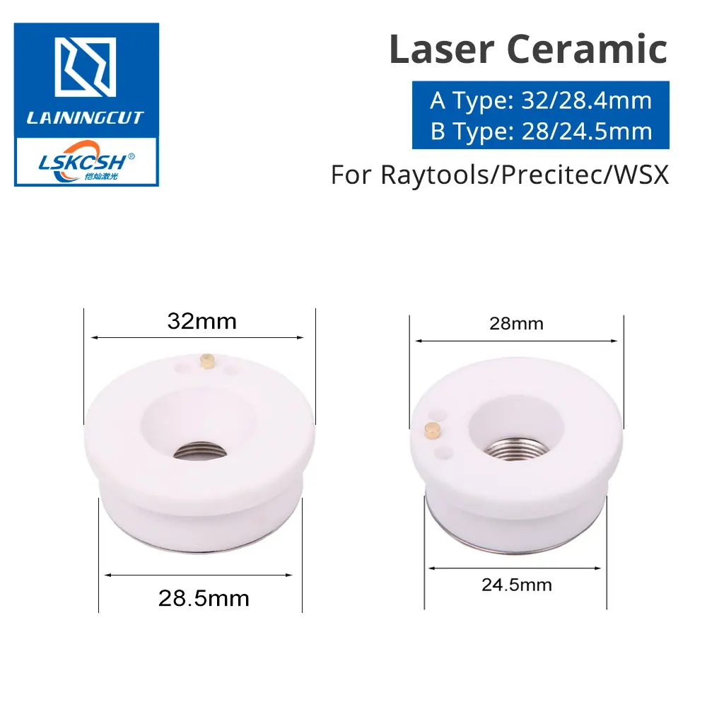 Лазерный Керамика 28/32 мм OEM Precitec WSX Raytools Lasermech возможностей KT B" CON YAG волоконный лазерный станок для резки Душевая насадка держатель