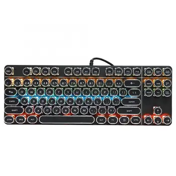 

Punk Mechanical Keyboard 917 with Vintage Round Cap for PUBG Internet Cafes Computer Accessory Gaming keyboard