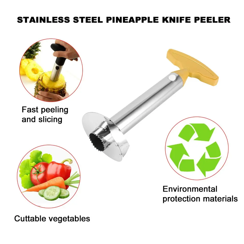 Stainless Steel Pineapple Peeler Cutter Slicer Corer Peel Core Tools Fruit Vegetable Knife Remover Blades Gadget Kitchen Tools