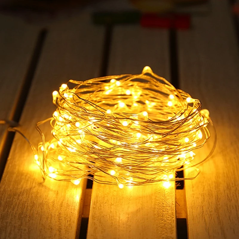 

1M 2M 3M 5M 10M 20M Copper Wire LED String Fairy lights Holiday lighting Garland For Christmas Tree Wedding Party Decoration