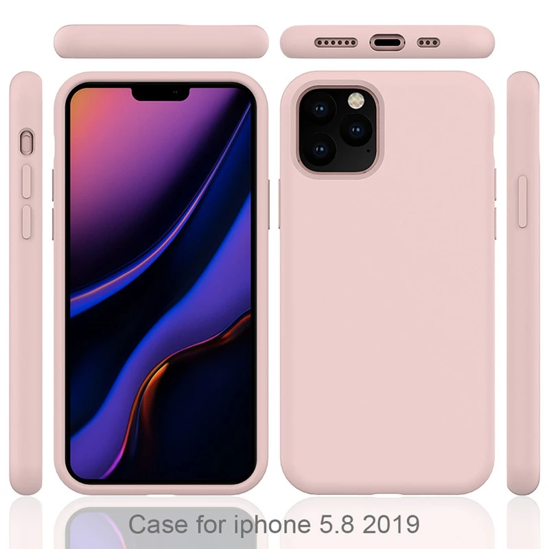 Роскошный жидкий силиконовый чехол для телефона для iPhone 11 Pro Max XR XS MAX X Чехол Карамельный цвет противоударный мягкий чехол на заднюю панель
