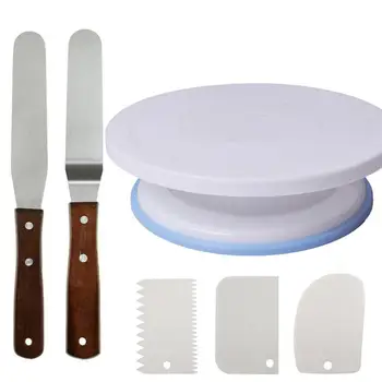 

Baking Tools Cake Decorating Table Round Flat Plastic Cake Turntable Cake Turntable Spatula / Turntable