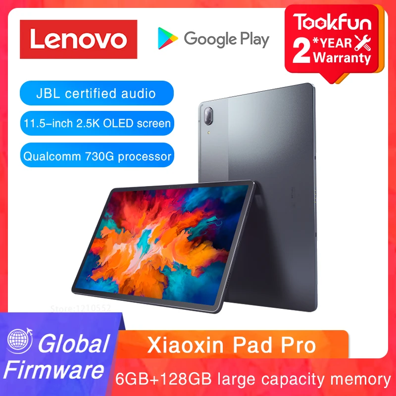 Планшет Lenovo P11 Xiaoxin Pad Pro с глобальной прошивкой 11 5 дюйма 2 K OLED сертифицированные
