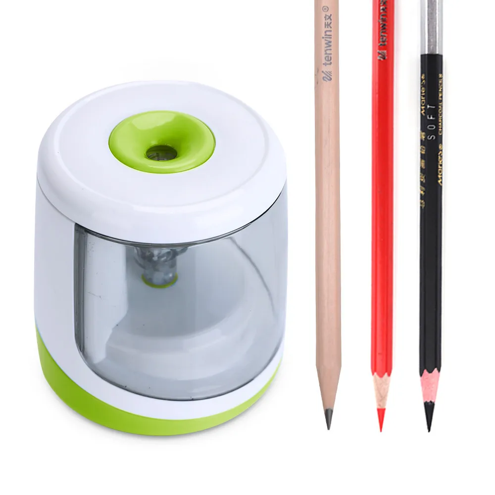 

Tihoo Colors Stationery Electric Pencil Sharpener Cute Battery With Container Tenwin For Children School Supplies