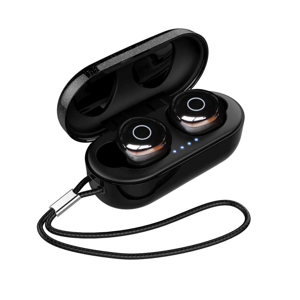 Черный OVEVO Q65 TWS наушники bluetooth V5.0 HiFi наушники Беспроводная стерео гарнитура водонепроницаемые наушники с шумоподавлением для Iphone - Цвет: Черный