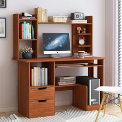 Bureau d'ordinateur multifonction Simple, bureau d'étude avec étagères, meuble de bureau, poste de travail pour ordinateur portable 