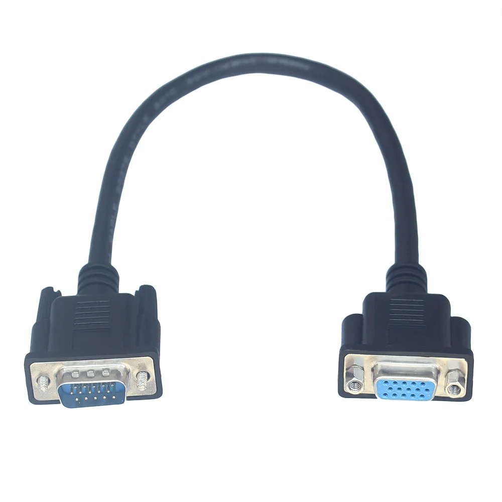 30cm Inside 15Pin Full HD VGA D-Sub RGB Projector Short Video Cable Cord Male to Female for Monitor VGA Cable