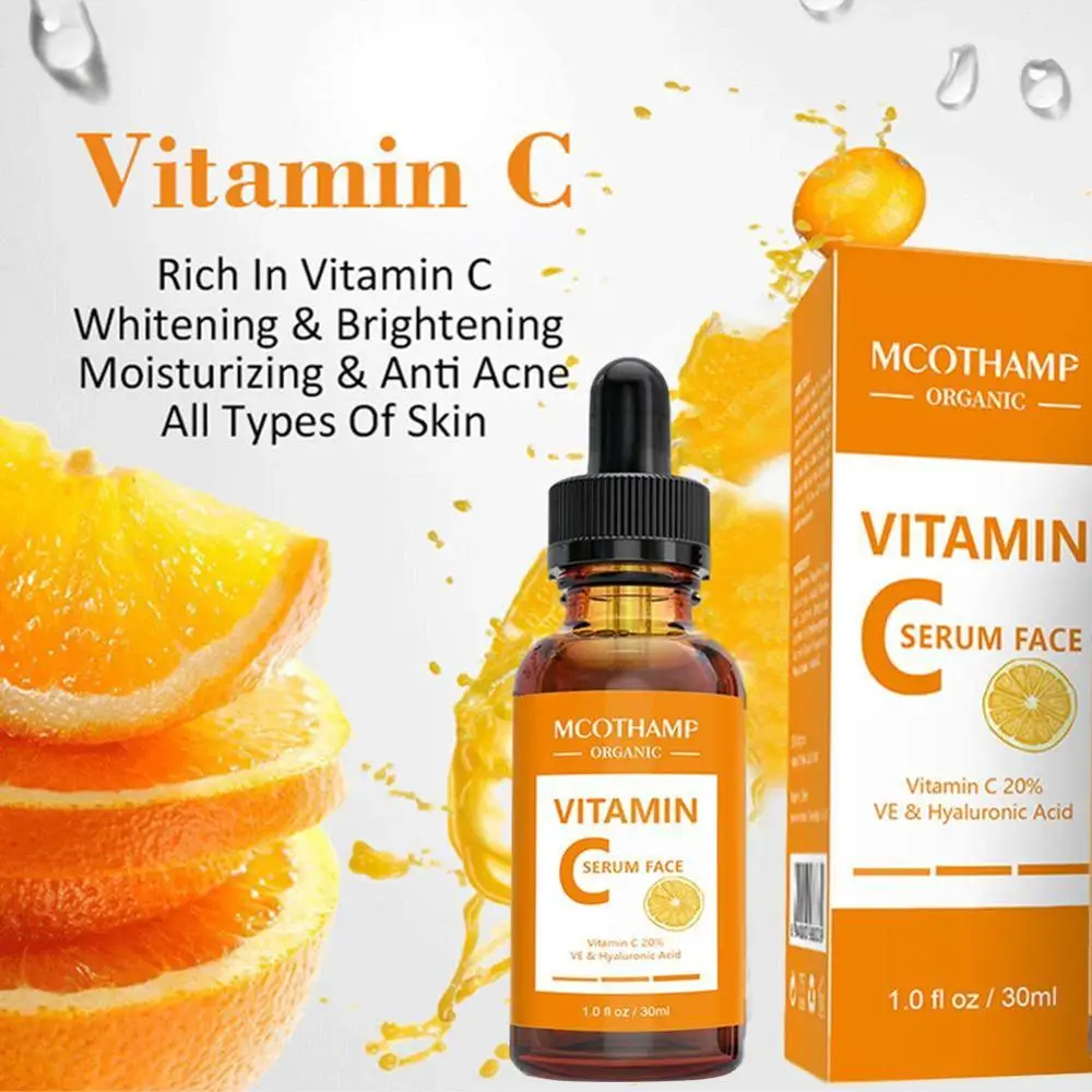 30ML Pure Vitamin C Serum Liquid Freckle Removal Acne Scars Hyaluronic Acid Anti-wrinkle Vc Face Serum Fade Dark Spot 30ML Pure Vitamin C Serum Liquid Freckle Removal Acne Scars Hyaluronic Acid Anti-wrinkle Vc Face Serum Fade Dark Spot