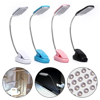 

Desk Reading Light Flexible USB/Battery 28 LED Clip On Light Studying and Working Reading Adjustable Gooseneck Lamp