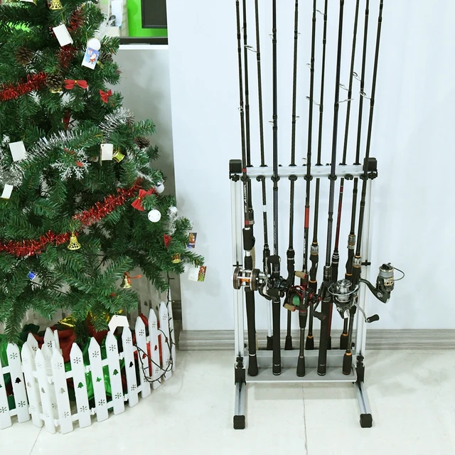 Goture Fishing Pole Holder 24 Slots,Aluminum Portable Fishing Rack,Neatly  Store and Display Your Fishing Rods with Our Fishing Rod Holders