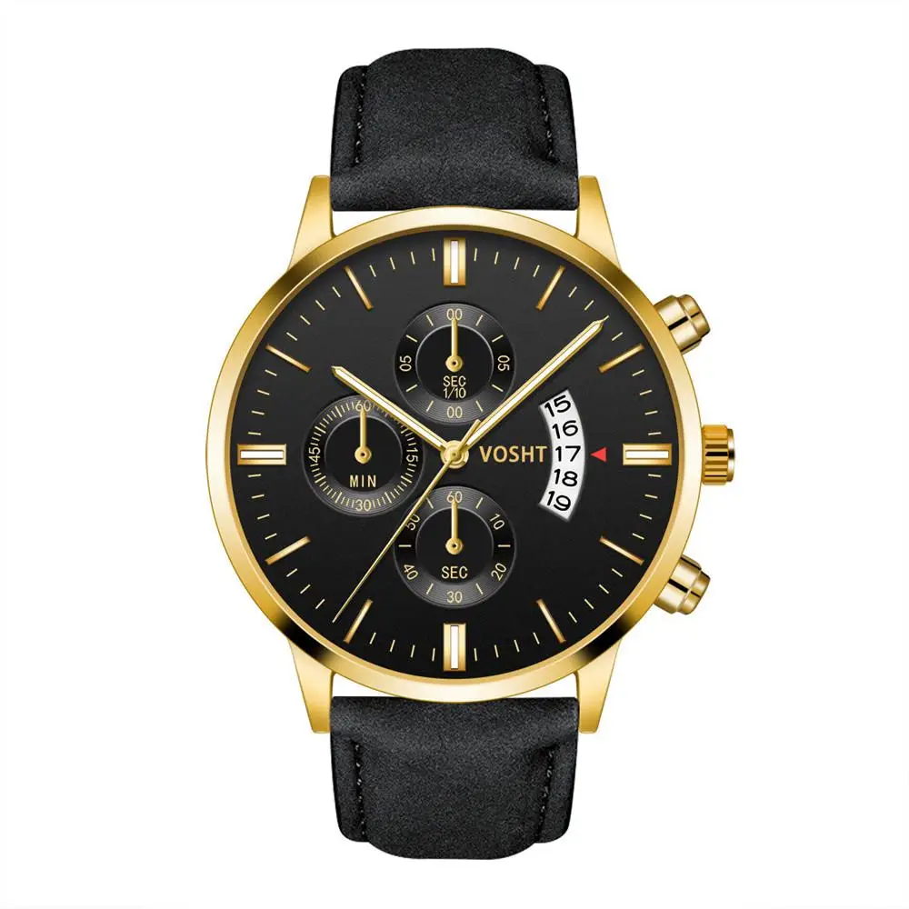 Relogio masculino montres hommes mode Sport boиль en acier inoxydable en cuir bande montre Quartz affaires montre-браслет reloj - Цвет: J
