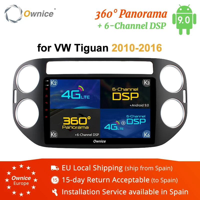 Ownice K3 K5 K6 Android 8 1 Octa Core 360 панорама автомобиль DVD Радио gps Navi для VW Tiguan 2010 2011 2012 2013 2014