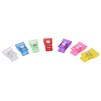 

50PCS/lot 7Colors PVC Plastic Clips For Patchwork Sewing DIY Crafts, Quilt Quilting Clip Clover Wonder Clip 3.5*1.8cm