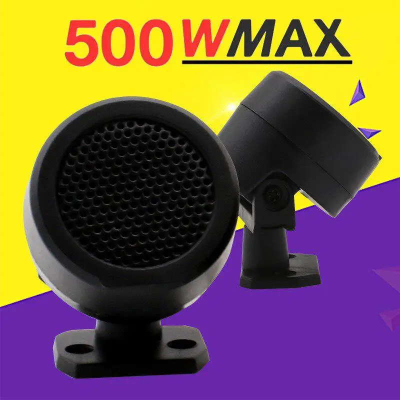 2PCS 500W Pre-Wired Tweeter Speakers Car Audio System Door Auto Audio Music Subwoofer Electronic Modification Loudspeaker