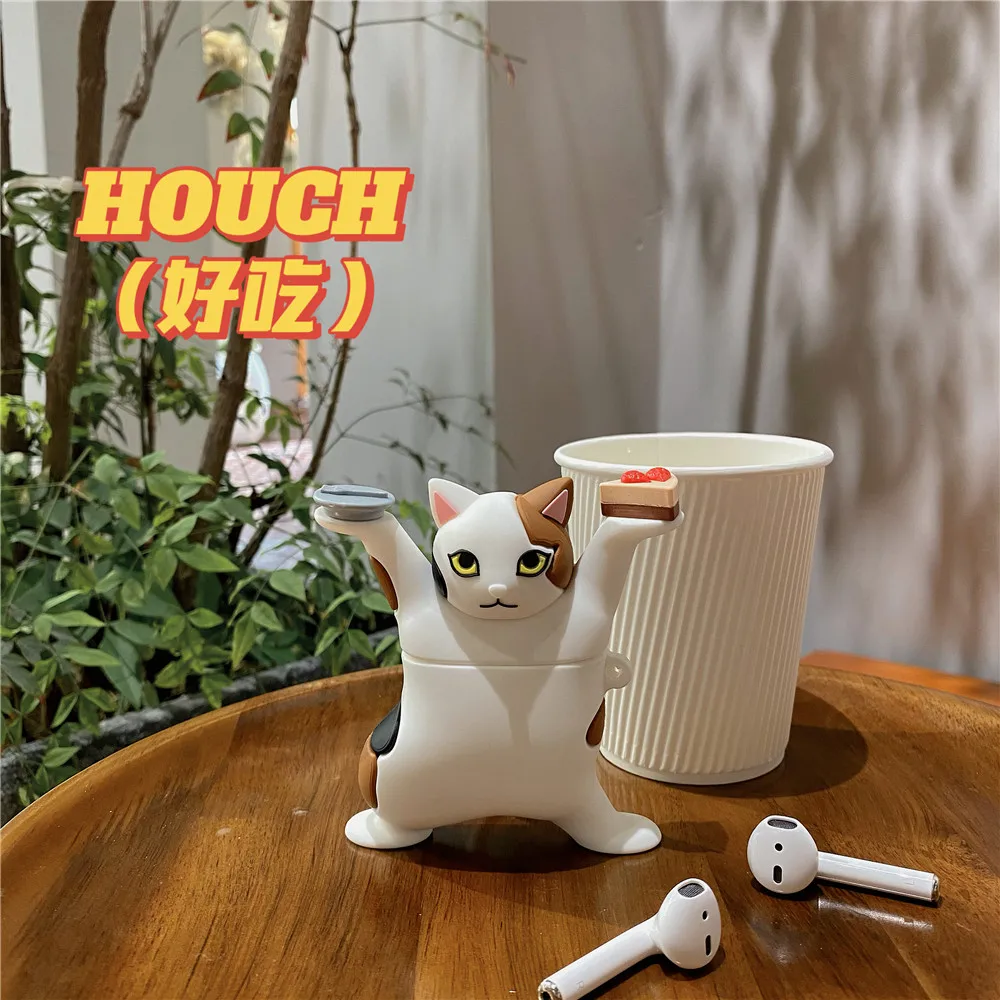 Забавный чехол для Airpods Pro 2 1 с милым котом девочек Силиконовые мягкие Аксессуары