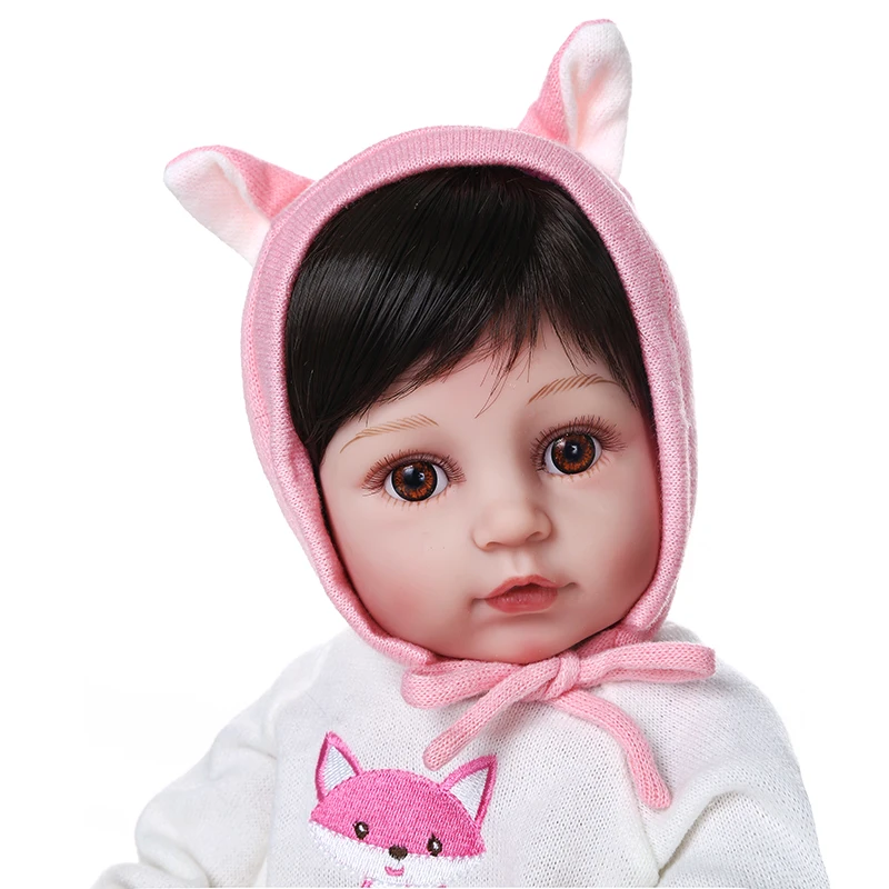 48 см Цельный Мягкий силиконовый реалистичный гибкий reborn baby doll Премиум Размер Очаровательная Милая кукла рождественский подарок