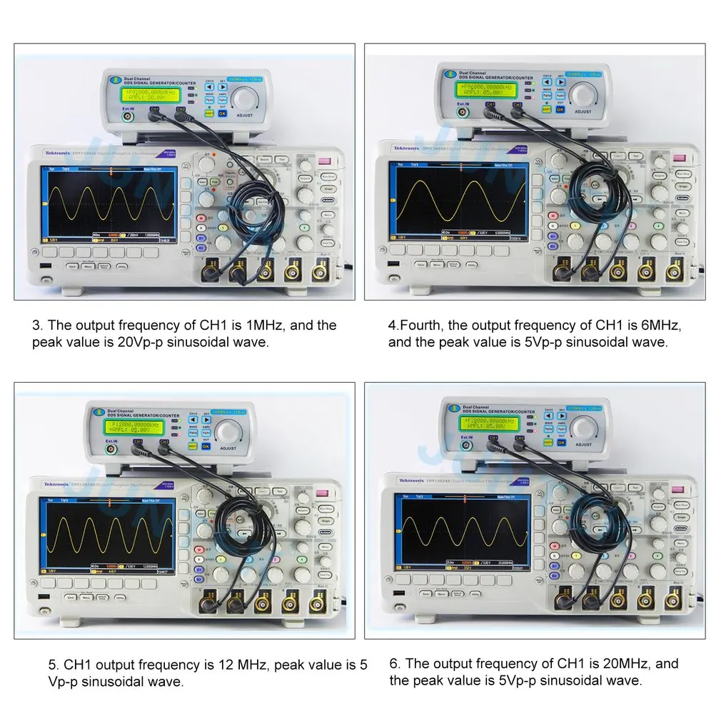 MHS-5200A 6 МГц цифровой DDS двухканальный произвольной формы функциональный генератор сигналов частотомер высокая точность