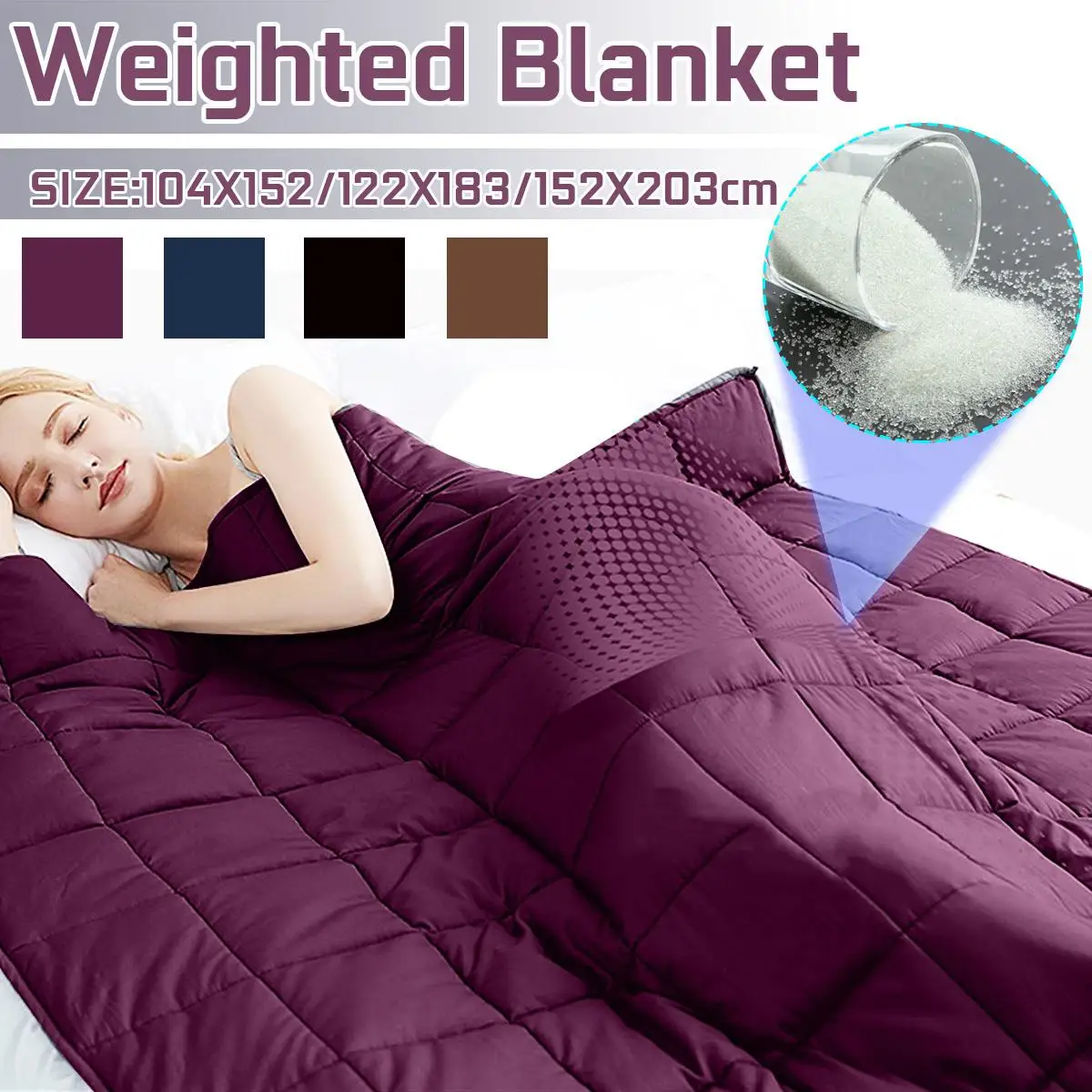 Weighted Blanket Decompression Sleep Aid Pressure Sleeping Blanket Heavy Blanket Throw Blanket Bed for Adult Children Blankets