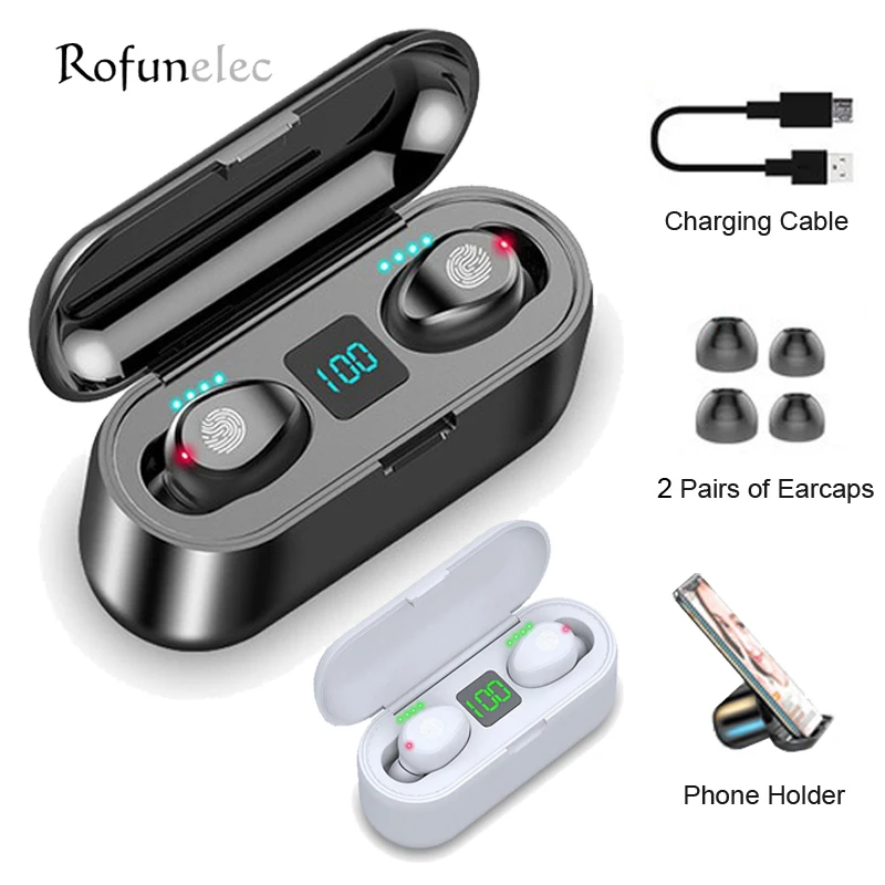 TWS Wireless In Ear Bluetooth Earphones Waterproof Earbuds Noise Cancel Sports Headsets With Mic Handsfree Earpiece | Электроника