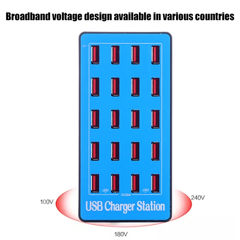 20 портов USB зарядное устройство концентратор Быстрая зарядка 3,0 станция Универсальный телефон адаптер питания JLRJ88