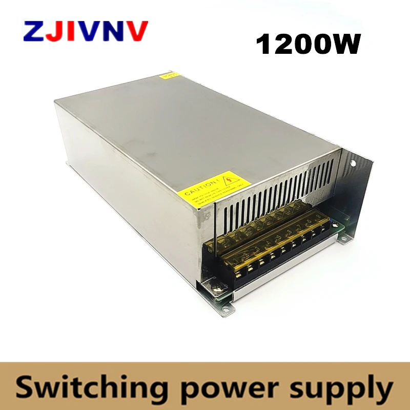 1200W импульсный источник Питание 0-12V 24V 36V 48V 60V 70V 80 dc-двигатель, напряжение 90V 110V Регулируемый для светодиодные Дисплей индуктры 110/220 V Ac к Dc импульсный источник питания