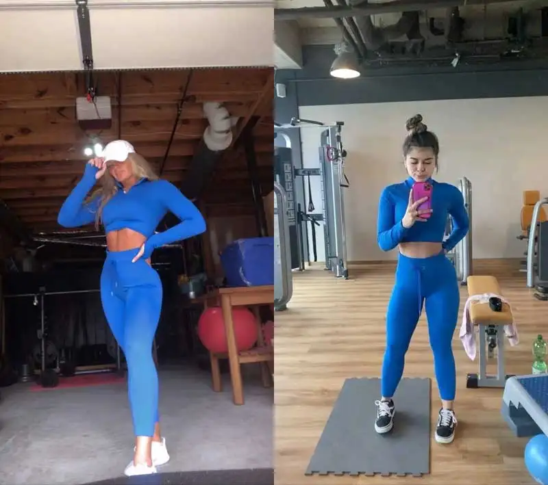 Seamless Women Yoga Set Workout Sportswear Gym Clothing Zipper Long Sleeve High Waist Leggings Fitness Bra Athletic Sports Suits