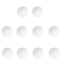 10 шт. мячи для гольфа, для спорта на открытом воздухе, Белый ПУ пенопласт, мяч для гольфа, для помещений, на открытом воздухе, тренировочные принадлежности