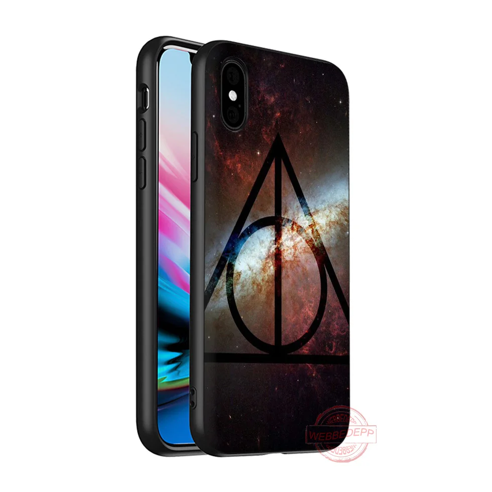2 WEBBEDEPP Deathly Hallows логотип мягкий Силиконовый ТПУ чехол для телефона для iPhone 5 6 7 8 Plus X XS XR XS Max 11proMax - Цвет: 2