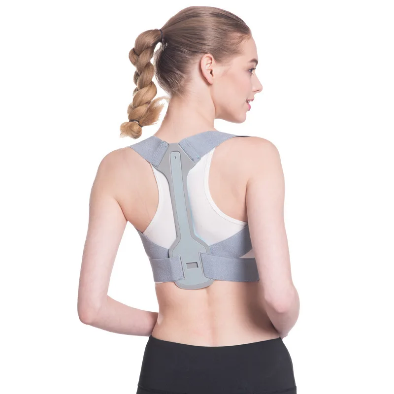 

Posture Correction gray Belt adjustable Size Back Posture Corrector Back Pain Relief Support Spine Waist Straps For Men women