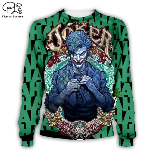 Мужские толстовки с капюшоном haha Joker poker family trippy Забавный свитер с 3D принтом осеннее пальто на молнии в стиле Харадзюку пуловер 001