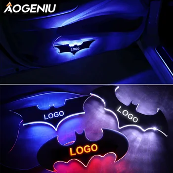 

Customize Car Logo Bat Light Door Lamp Sticker Compatible for Pontiac Ssangyong Vauxhall Volvo Skoda Car Interior Accessories