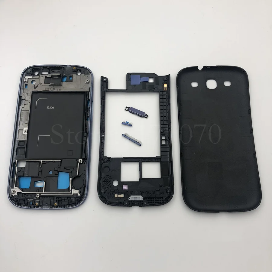 Полный Корпус чехол запасные части для samsung Galaxy S3 SIII i9300 i9305 9300 Передняя средняя рамка задняя крышка