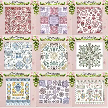 

Quaker Jigsaw patterns counted 11CT 14CT 18CT DIY Cross Stitch Sets wholesale Cross-stitch Kits Embroidery Needlework